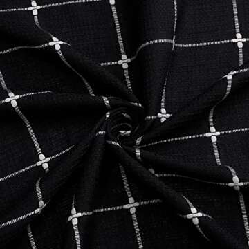 Gibelle Boho Farmhouse Shower Curtain with Tassel, Rustic Cottagecore Aesthetic Bohemian Chic Modern Bathroom Decor Thick Waffle Textured Fabric Shower Curtain Set with Hooks