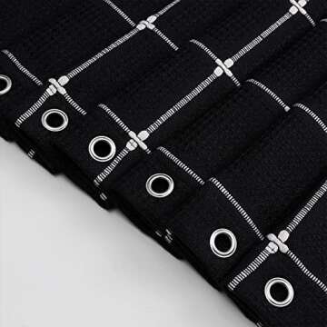 Gibelle Boho Farmhouse Shower Curtain with Tassel, Rustic Cottagecore Aesthetic Bohemian Chic Modern Bathroom Decor Thick Waffle Textured Fabric Shower Curtain Set with Hooks