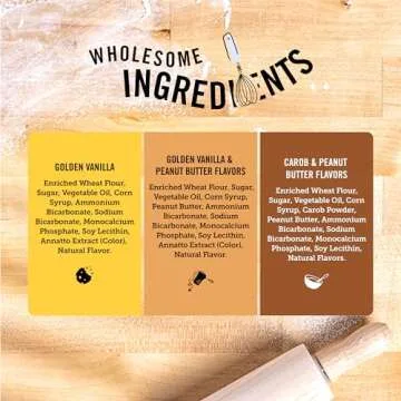 Three Dog Bakery Lick'n Crunch Sandwich Cookies Premium Dog Treats with No Artificial Flavors, Carob/Peanut Butter, Golden/Vanilla, 39 Ounces (Pack of 1)