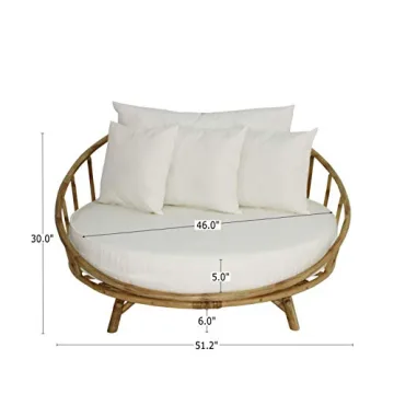 Zew Bamboo Daybed - Elegant Natural Rattan Seating