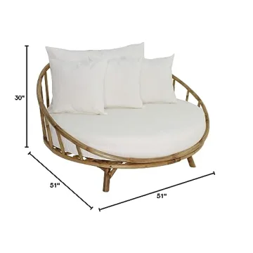 Zew Bamboo Daybed - Elegant Natural Rattan Seating