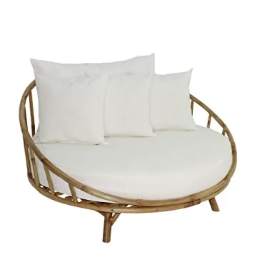 Zew Bamboo Daybed - Elegant Natural Rattan Seating