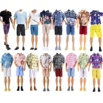 E-TING Doll Clothes Set with Trench Coat & Casual Outfits