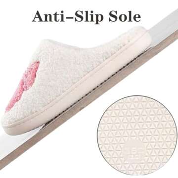 Bow Slippers Valentines Slippers For Women Men Valentine's Day Gifts Cute Comfy Bedroom Slippers,Home Memory Foam Slippers,Ladies Furry Warm Slippers Indoor for Winter,Pink Bow 37-38