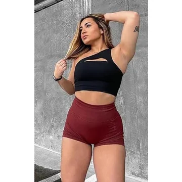 Aoxjox Women's One Shoulder Workout Top for Fitness