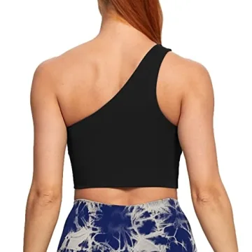 Aoxjox Women's One Shoulder Workout Top for Fitness