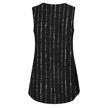 Unixseque Ladies Sleeveless Blouse,Black Dress Shirt for Junior Summer Chiffon Tunics Tanks Tops for Leggings Polyester Dressy Office Cami Sheer Casual Work Professional Fashion Black