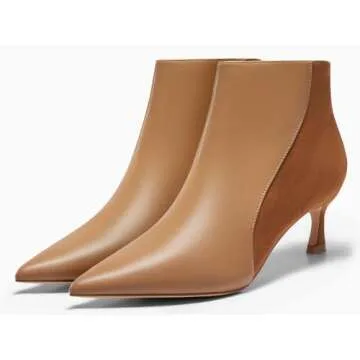 Stylish Coutgo Kitten Heel Ankle Boots for Women