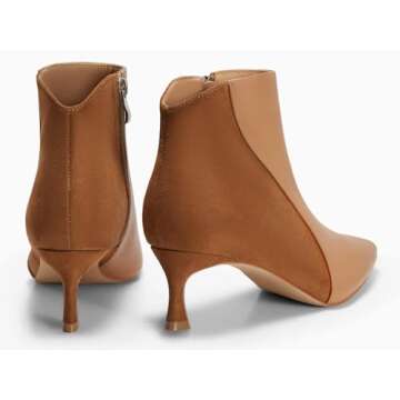 Stylish Coutgo Kitten Heel Ankle Boots for Women