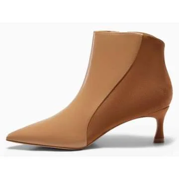 Stylish Coutgo Kitten Heel Ankle Boots for Women