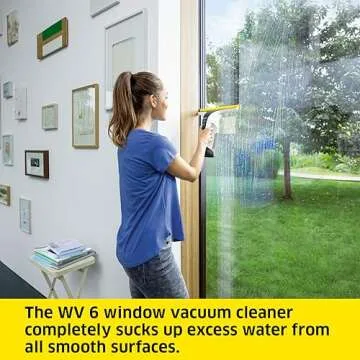Kärcher WV 6 Electric Window Vacuum Squeegee 11" - Cleans Showers, Mirrors, Glass, and Countertops - Electric Squeegee