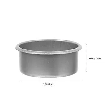 Uonlytech 20Pcs Tea Light Tin Cups for DIY Candle Making