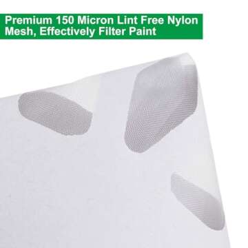 200 Pack of 150 Micron Paint Strainer Funnels for All Projects