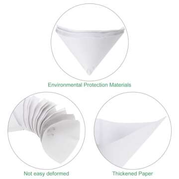 200 Pack of 150 Micron Paint Strainer Funnels for All Projects