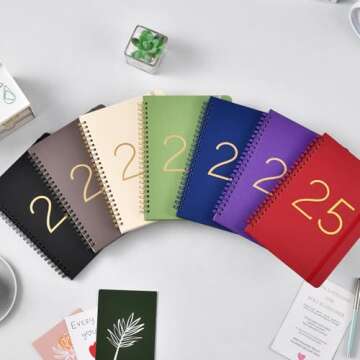 2025 Planner - 2025 Weekly Monthly Planner from January 2025 - December 2025, 6.4" x 8.5" Calendar P...