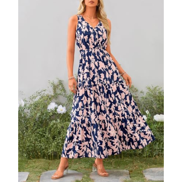 BTFBM Floral Maxi Dress for Weddings and Vacations