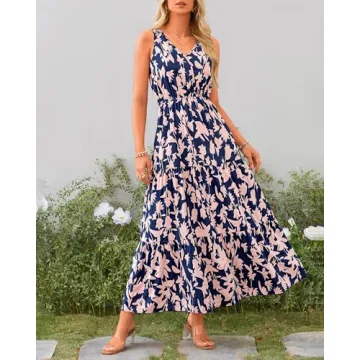 BTFBM Floral Maxi Dress for Weddings and Vacations