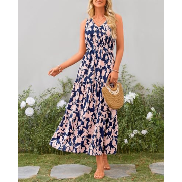BTFBM Floral Maxi Dress for Weddings and Vacations