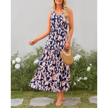 BTFBM Floral Maxi Dress for Weddings and Vacations