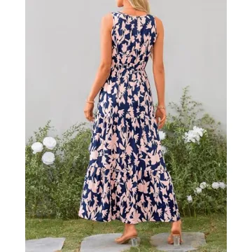 BTFBM Floral Maxi Dress for Weddings and Vacations