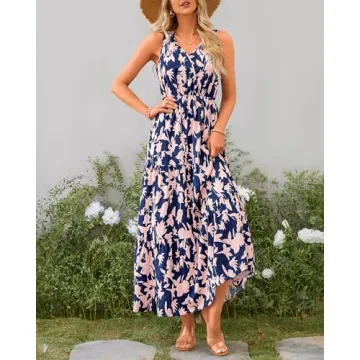 BTFBM Floral Maxi Dress for Weddings and Vacations