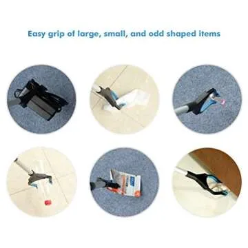 Grabber Reacher Tool, Reacher Grabber, Grabber Tool for Elderly, 32" Foldable Litter Picker, Garden Grabber, Arm Extension, Lightweight Mobility Aid, Extender Gripper Tool (Blue) (2 Pack)