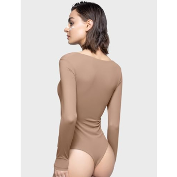 PUMIEY Women's Sweetheart Neck Bodysuit - Soft & Stylish