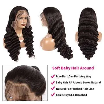 30 Inch HD Lace Front Loose Deep Wave Human Hair Wig
