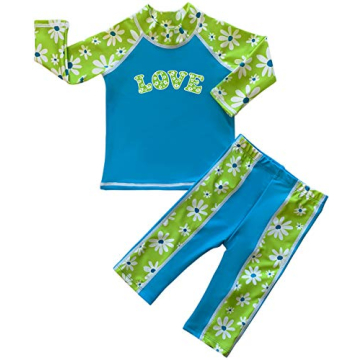 grUVywear Baby Girls Rashguard Set UPF 50+ 6-12 Months