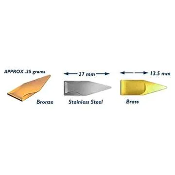 Book Darts 125 Count Tin Brass Bookmarks - Line Book Markers