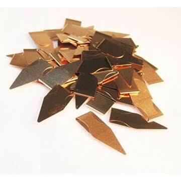 Book Darts 125 Count Tin Brass Bookmarks - Line Book Markers