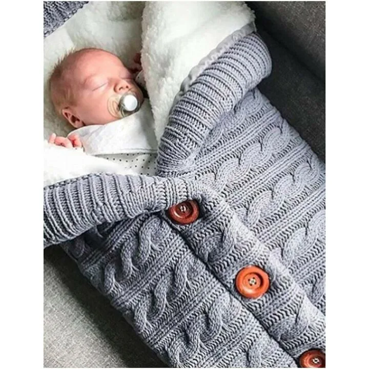 XMWEALTHY Unisex Infant Swaddle Blankets Grey