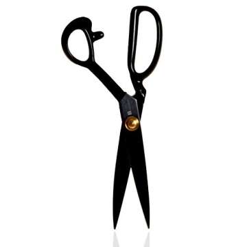 Scissors 9 inch - Professional Heavy Duty Industrial Strength High Carbon Steel Tailor Scissor Shears For Fabric Leather Sewing Dressmaking Tailoring Home Office Artists Students Tailors Dressmakers