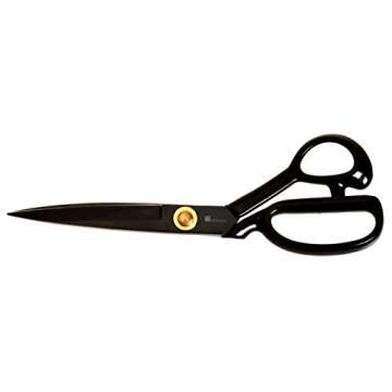 Scissors 9 inch - Professional Heavy Duty Industrial Strength High Carbon Steel Tailor Scissor Shears For Fabric Leather Sewing Dressmaking Tailoring Home Office Artists Students Tailors Dressmakers