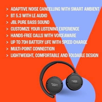 JBL Tune 670NC Wireless Headphones with Noise Cancelling
