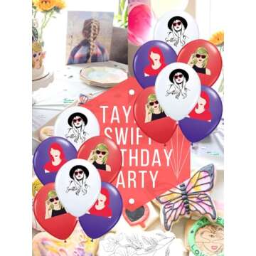 Music Birthday Party Decorations for Girl Fans - 30Pcs Balloons