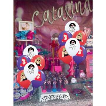 Music Birthday Party Decorations for Girl Fans - 30Pcs Balloons