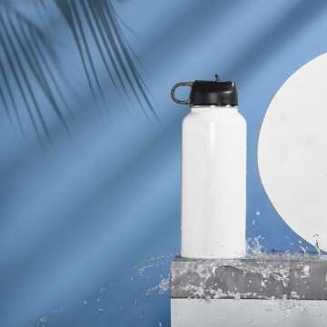 makerflo 32 oz Hydro Sublimation Bottle Tumbler Pack of 25 with Lid and Straw | Craft-Ready for DIY ...