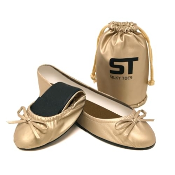 Stylish Women's Foldable Travel Ballet Flats with Carrying Pouch