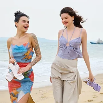 DREAM PAIRS Womens Comfortable Open Toe Heels for Weddings Parties