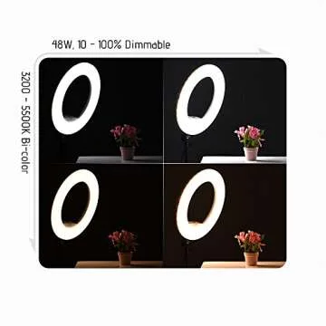 yidoblo 18' Bicolor Dimmable LED Ring Light Kit Selfie Light for Cellphone,Camera/Ipad Tripod Stand for Makeup YouTube Vine Videos