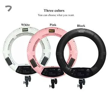 yidoblo 18' Bicolor Dimmable LED Ring Light Kit Selfie Light for Cellphone,Camera/Ipad Tripod Stand for Makeup YouTube Vine Videos