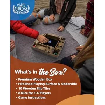 WE Games 14 Inch Wooden Shut The Box Board Game