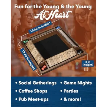 WE Games 14 Inch Wooden Shut The Box Board Game
