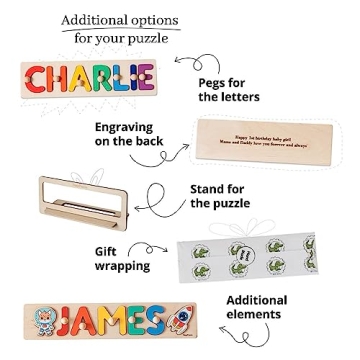 Personalized Wooden Name Puzzle for Kids - Custom Gifts