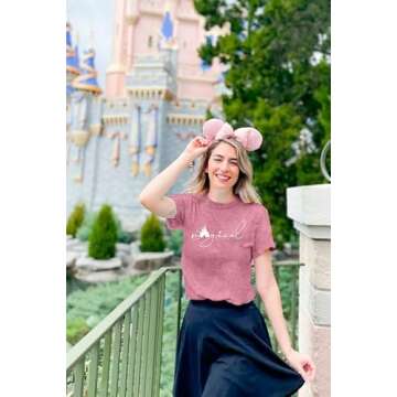 Magical Shirt for Women Magic Kingdom Tshirt Family Vacation Tee Castle Graphic Short Sleeve Tops Pi...
