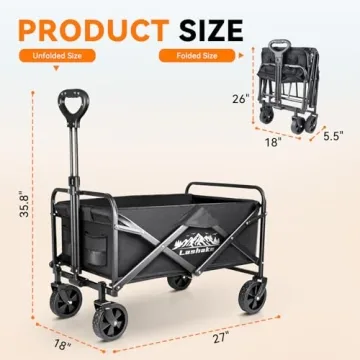 Heavy Duty Collapsible Wagon for Outdoor Transport