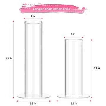 9.8’’ Scrunchies Holder Stand, Acrylic Scrunchy Hair Bands Bracelets Display Organizer for Teen Girls Women Gifts With 5 Pcs Velvet Hair Scrunchies