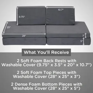 Whatsit Modular Kids Couch - Versatile Toddler Play Sofa