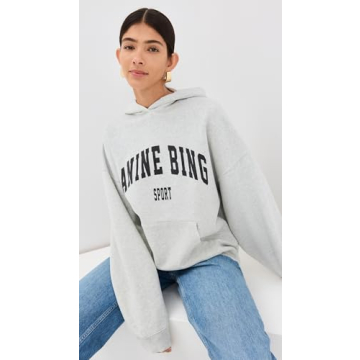 ANINE BING Women's Harvey Sweatshirt Grey Melange